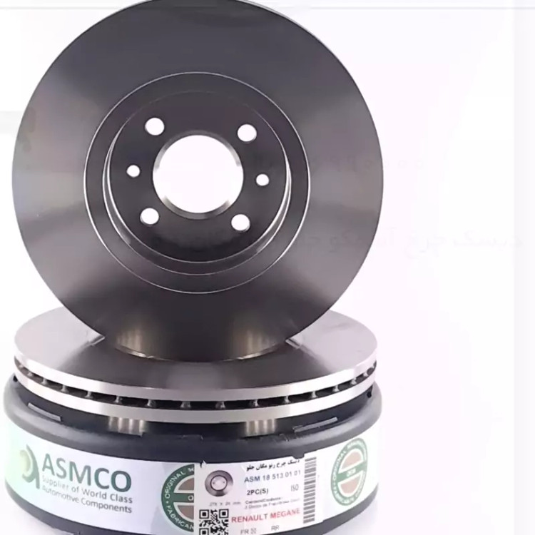 دیسک چرخ آسمکو جلو رنو مگان 2000 بسته 2 عددی (پس کرایه)