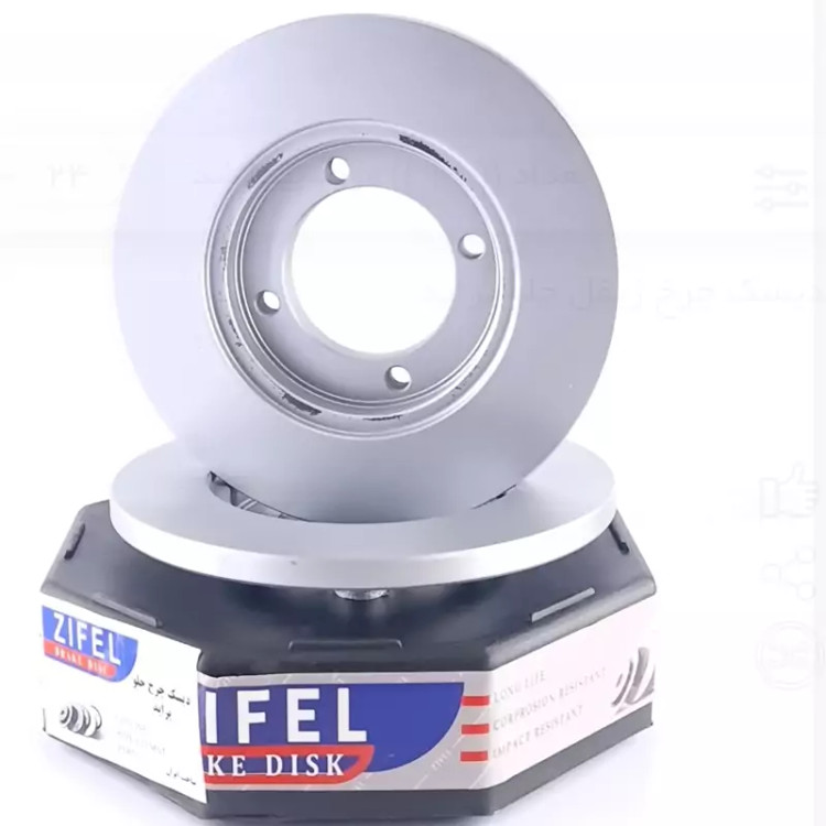 دیسک چرخ زیفل جلو پراید بسته 2 عددی (پس کرایه)
